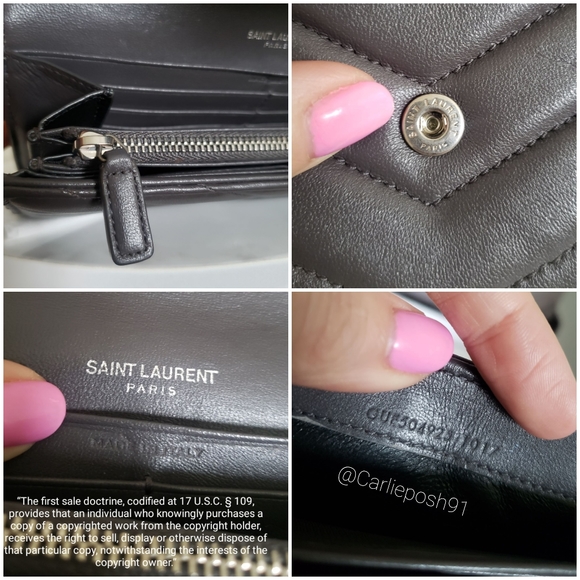 *SOLD* Authentic Pre-owned Yves Saint Laurent LouLou Flap Wallet - Picture 12 of 13